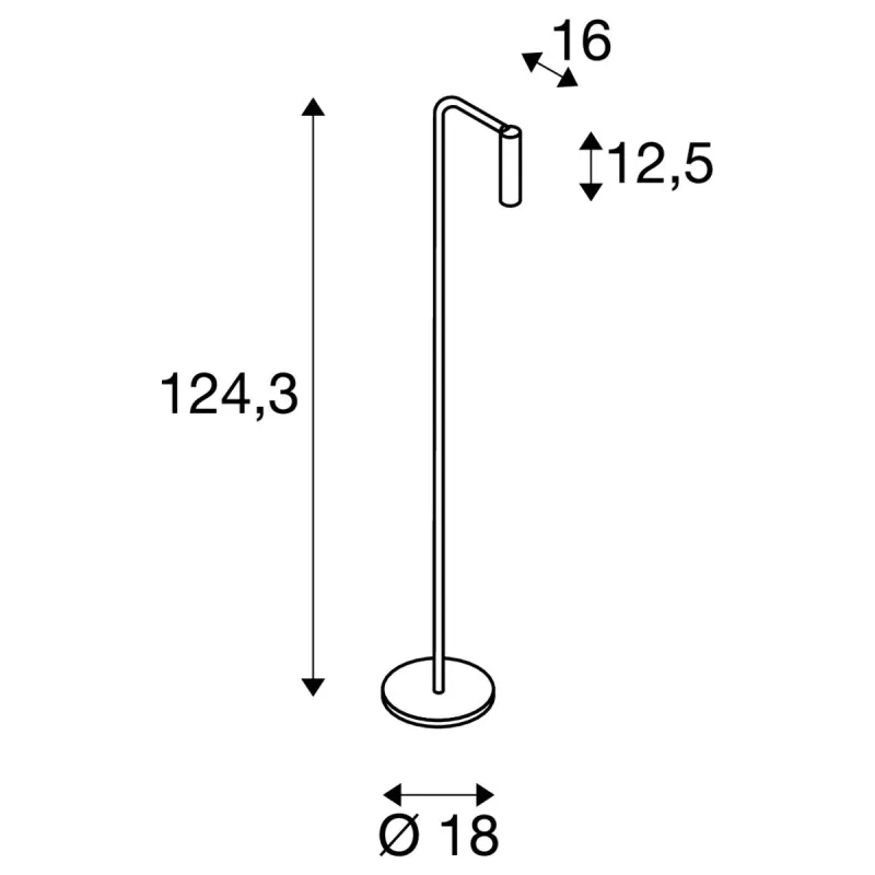 KARPO, lampadaire intérieur, blanc, LED, 6,5W, 3000K
