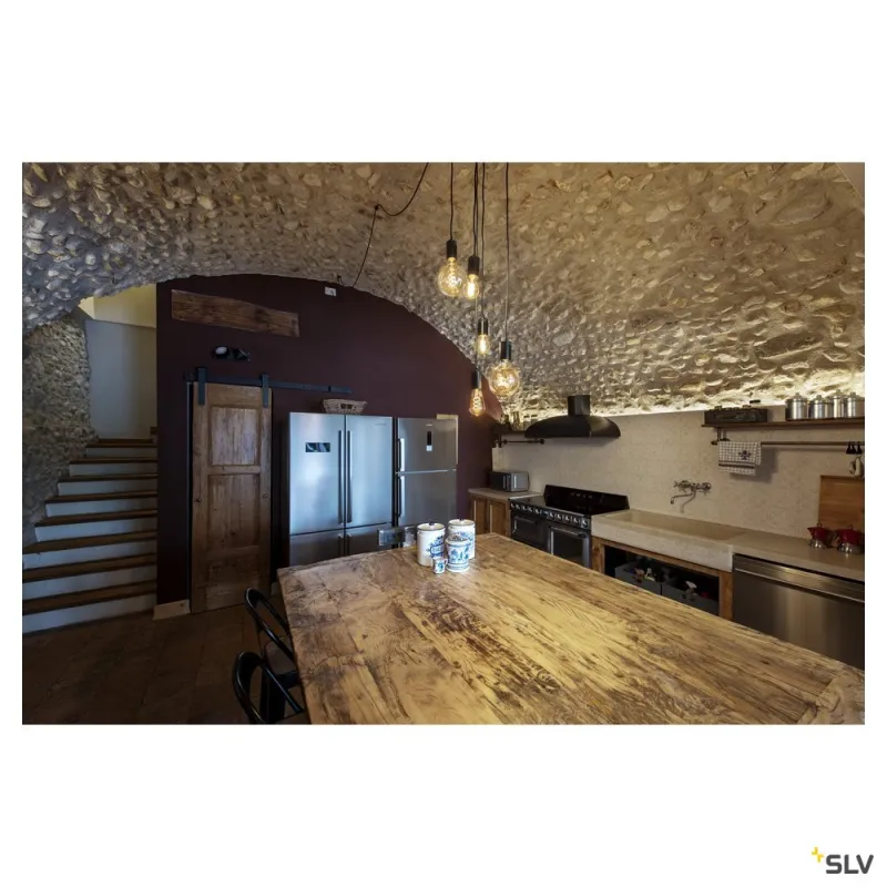 Crochet de plafond, pour suspension, intérieur, noir