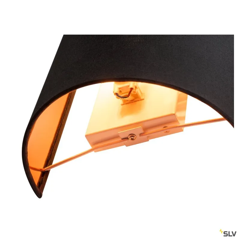 FENDA, abat jour demi-cercle, intérieur, noir/cuivre