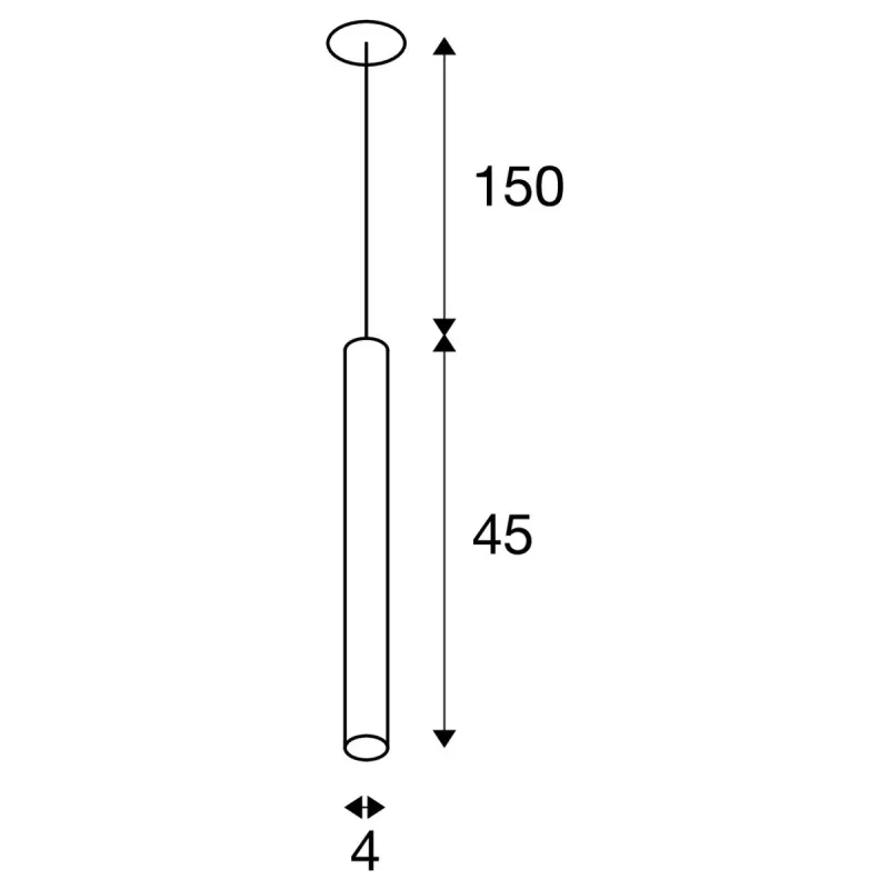 HELIA 40, suspension intérieure, noir, LED, 9W, 3000K