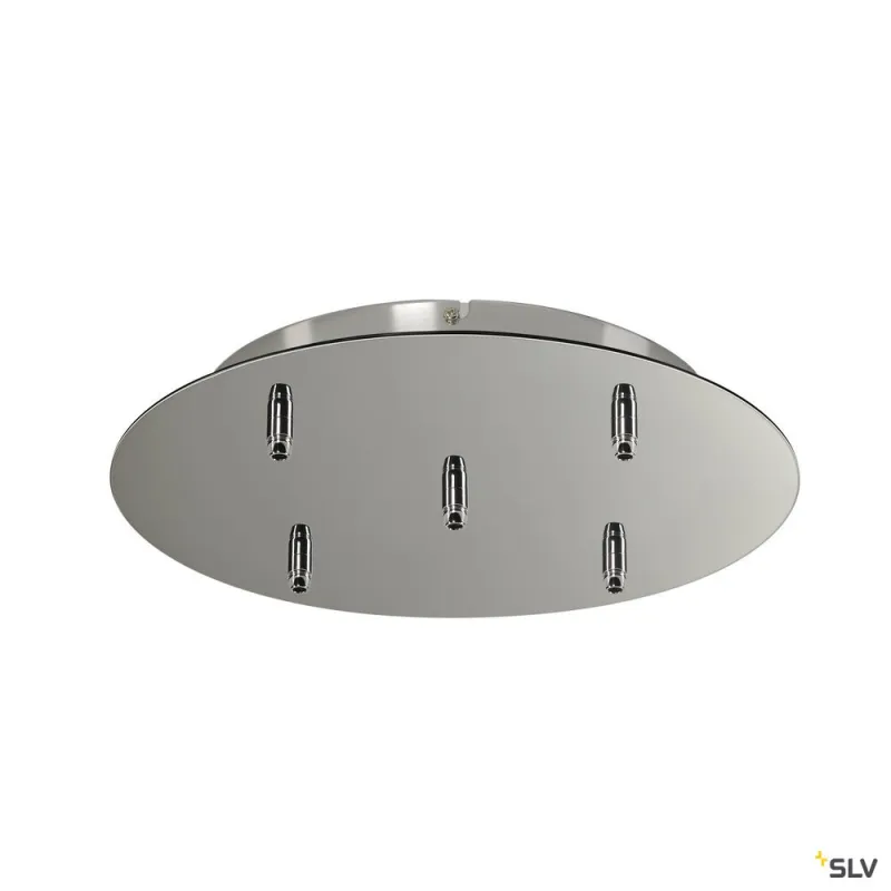 FITU, patère, intérieure, 5 passe-fils, ronde, chrome