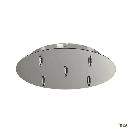 FITU, patère, intérieure, 5 passe-fils, ronde, chrome