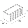 BOX-L, applique extérieure, blanc, E27, 18W max, IP54