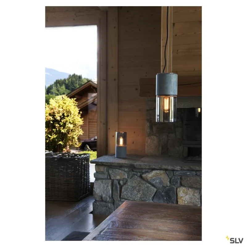 LISENNE, suspension intérieure, gris/brun, E27, 23W max