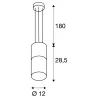 LISENNE, suspension intérieure, gris/brun, E27, 23W max