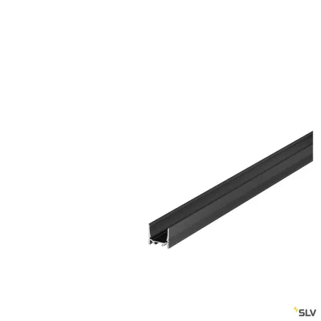 GRAZIA 20, profil en saillie, standard strié, 3 m, noir