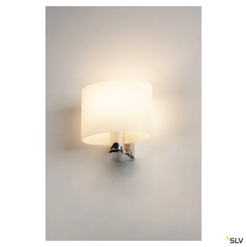 KENKUA, applique intérieure, chrome/opale, E27, 40W max