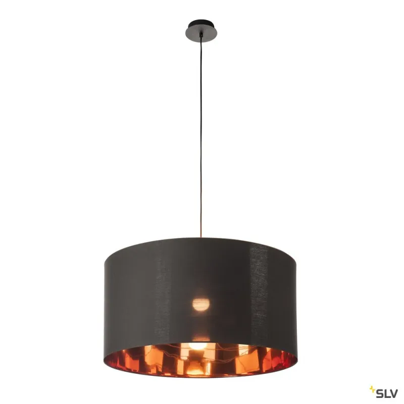 FENDA, abat-jour, intérieur, rond, Ø 70 cm, noir/cuivre