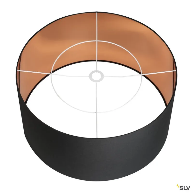 FENDA, abat-jour, intérieur, rond, Ø 70 cm, noir/cuivre