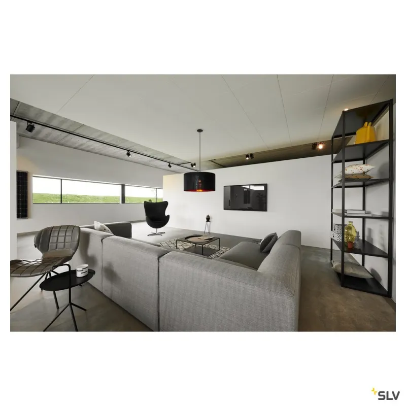 FENDA, abat-jour, intérieur, rond, Ø 70 cm, noir/cuivre