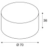 FENDA, abat-jour, intérieur, rond, Ø 70 cm, noir/cuivre