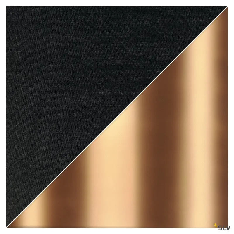 FENDA, abat-jour, intérieur, rond, Ø 30 cm, noir/cuivre