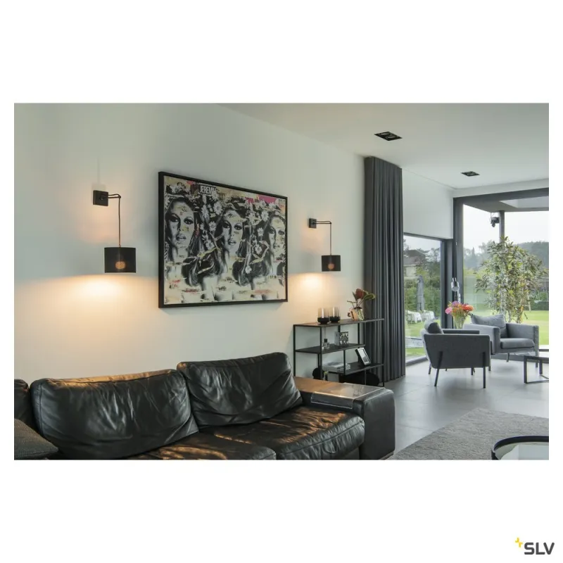 FENDA, abat-jour, intérieur, rond, Ø 30 cm, noir/cuivre