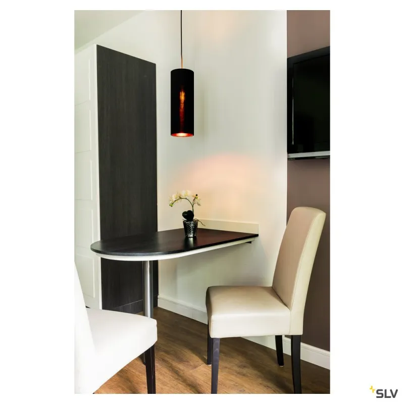 FENDA, abat-jour, intérieur, rond, Ø 15 cm, noir/cuivre