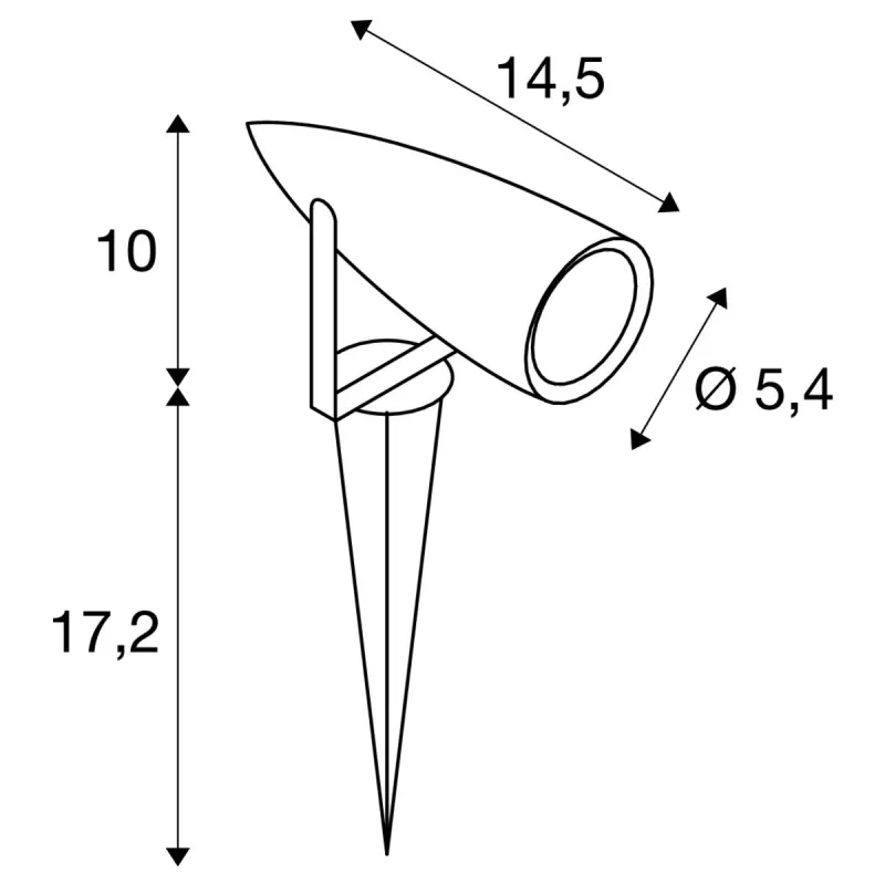 SYNA, projecteur extérieur, gris, LED, 8,6W, 3000K, IP55