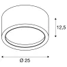 FERA 25, plafonnier intérieur, noir mat, LED, 21W, 3000K