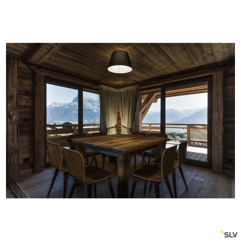 FENDA, patère, intérieur, noir, E27, 60W, sans abat-jour