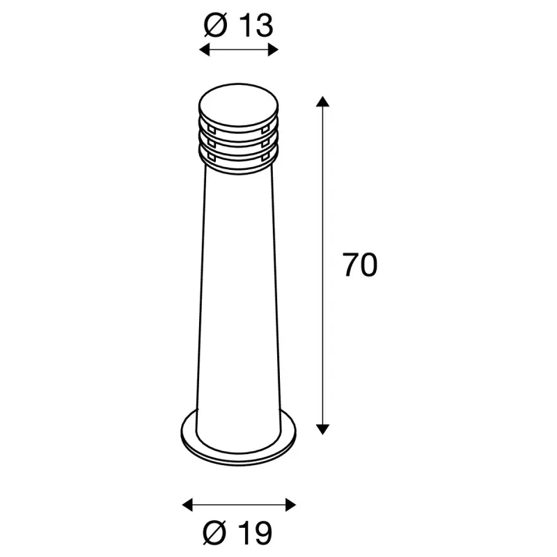 RUSTY® 70, borne extérieure, rouille, E27, 11W max, IP55