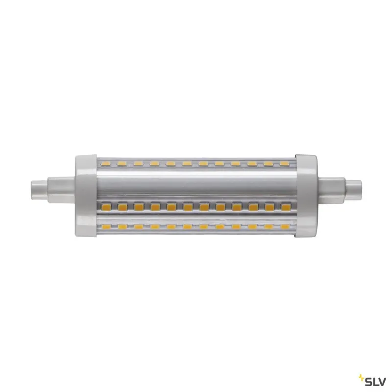 Source LED QT-DE12, R7s 118mm, gris, 15W, 3000K, variable