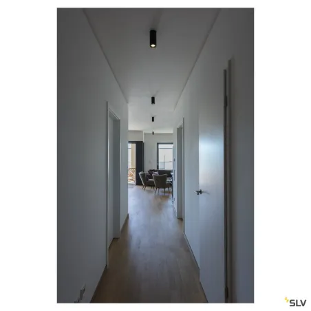 ENOLA B, plafonnier intérieur, noir, GU10/QPAR51, 35W max