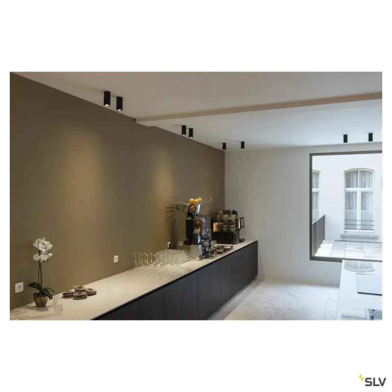 ENOLA B, plafonnier intérieur, noir, GU10/QPAR51, 35W max