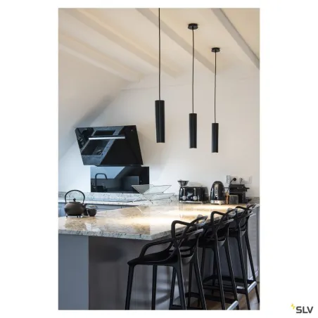 ENOLA B, suspension intérieure, noir, GU10/QPAR51, 50W max