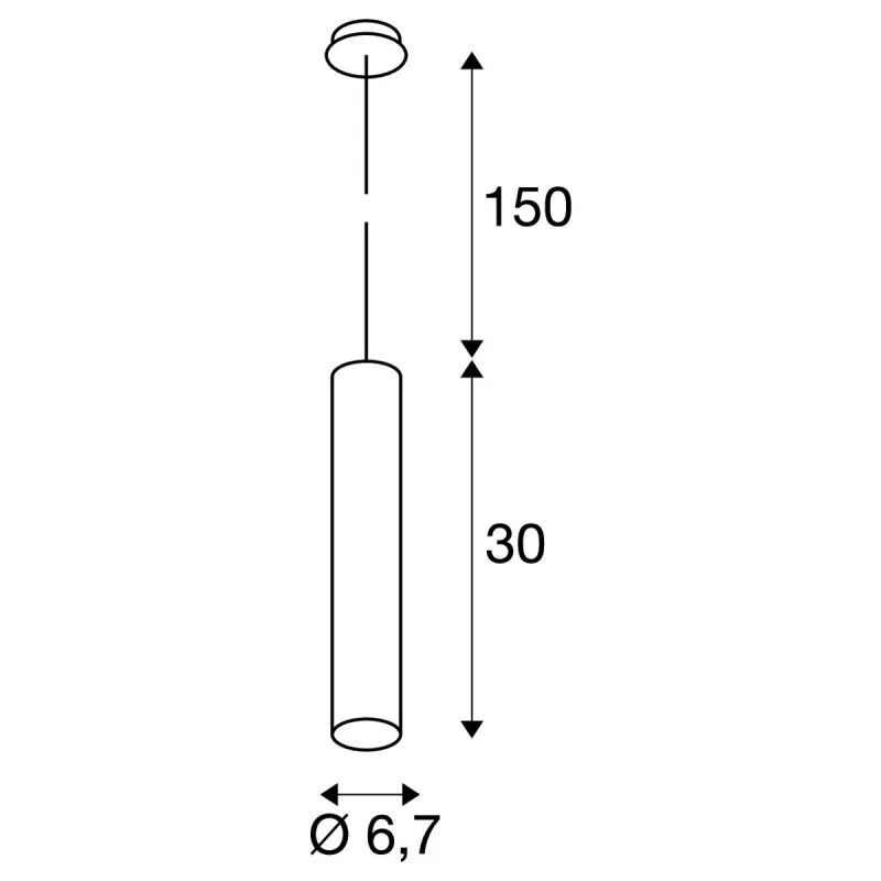 ENOLA B, suspension intérieure, noir, GU10/QPAR51, 50W max