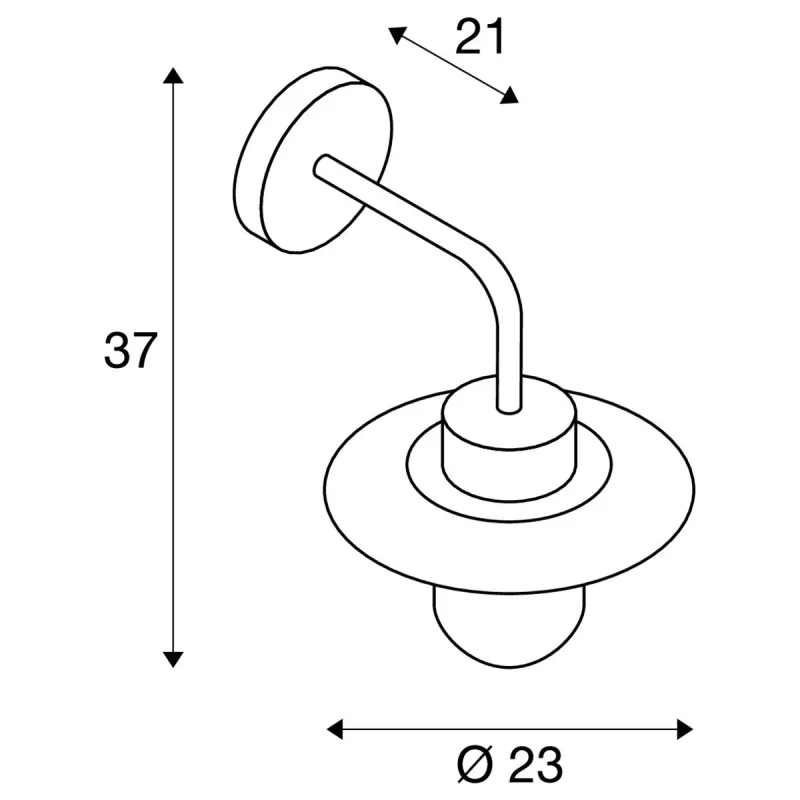 MOLAT, applique extérieure, anthracite, E27, 60W max, IP44