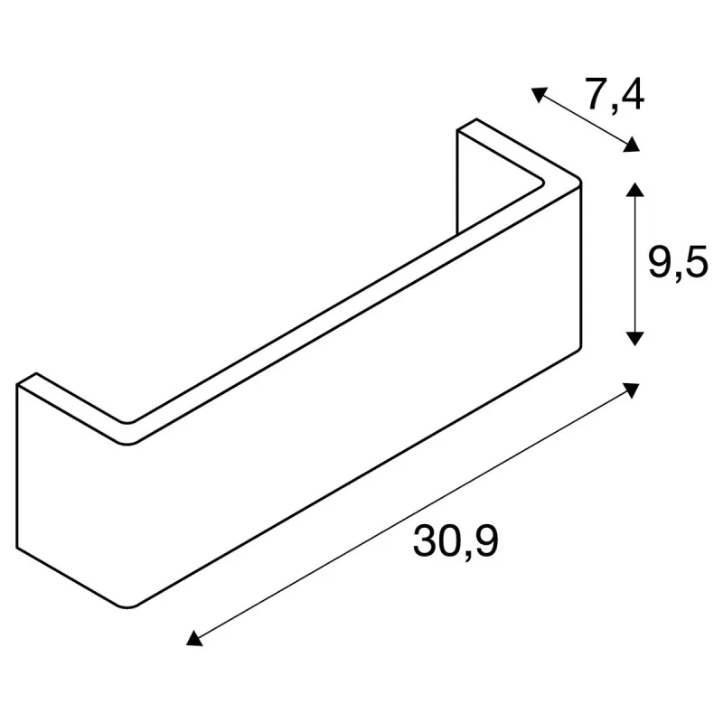 MANA, diffuseur, intérieur, longueur 30,9 cm, blanc, plâtre