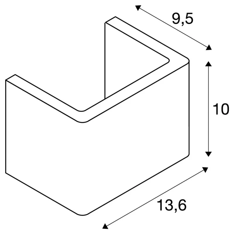 MANA, diffuseur, intérieur, longueur 13,6 cm, blanc, plâtre