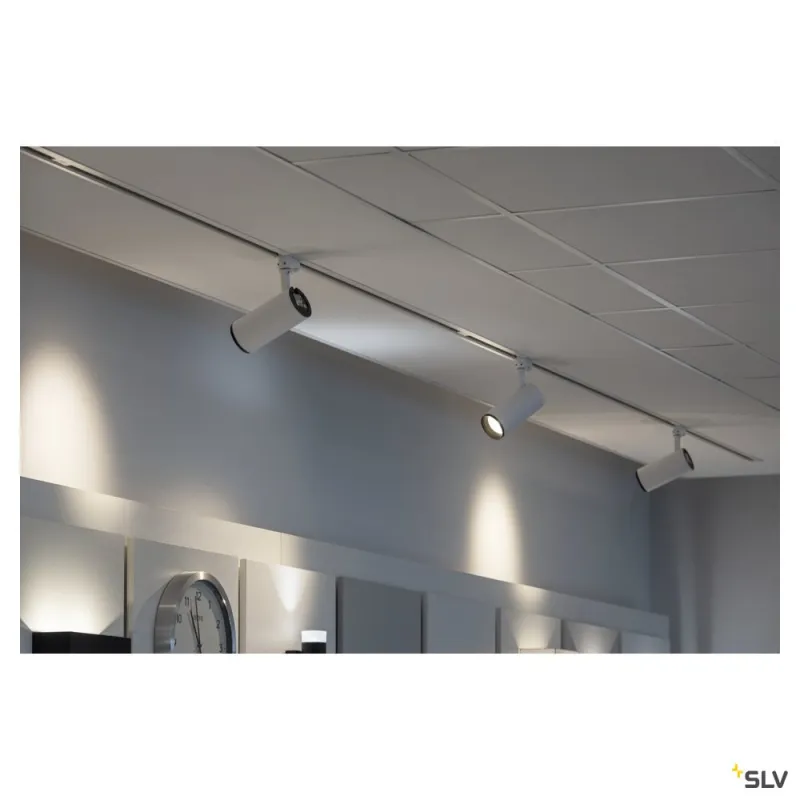 EUTRAC®, rail 3 allumages, intérieur, encastrable, blanc, 2m