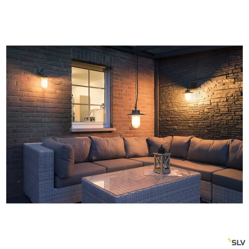 MOLAT, suspension extérieure, anthracite, E27, 60W max, IP44