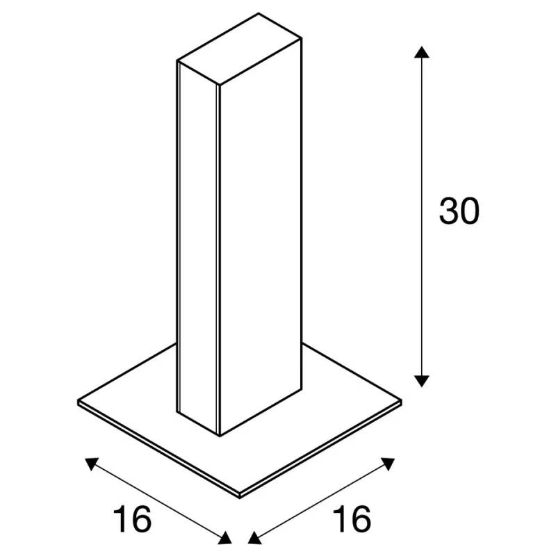 H-POL 30, borne extérieure, anthracite, LED, 9W, 3000K, IP55