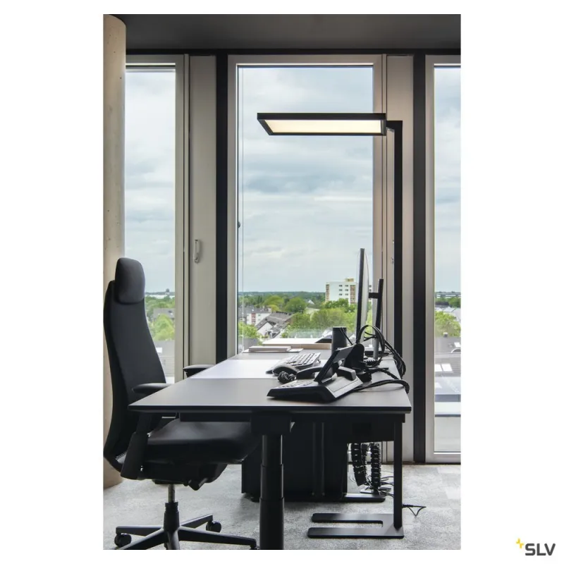 WORKLIGHT, lampadaire intérieur, noir, LED, 79W, 4000K, UGR19