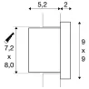 QUAD FRAME 9, encastré mural intérieur, blanc, LED, 3W, 3000K