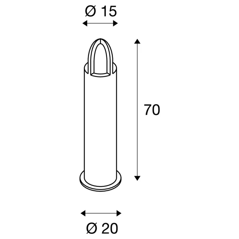 RUSTY® CONE 70, borne extérieure, rouille, E27, 11W max, IP54