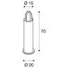 RUSTY® CONE 70, borne extérieure, rouille, E27, 11W max, IP54