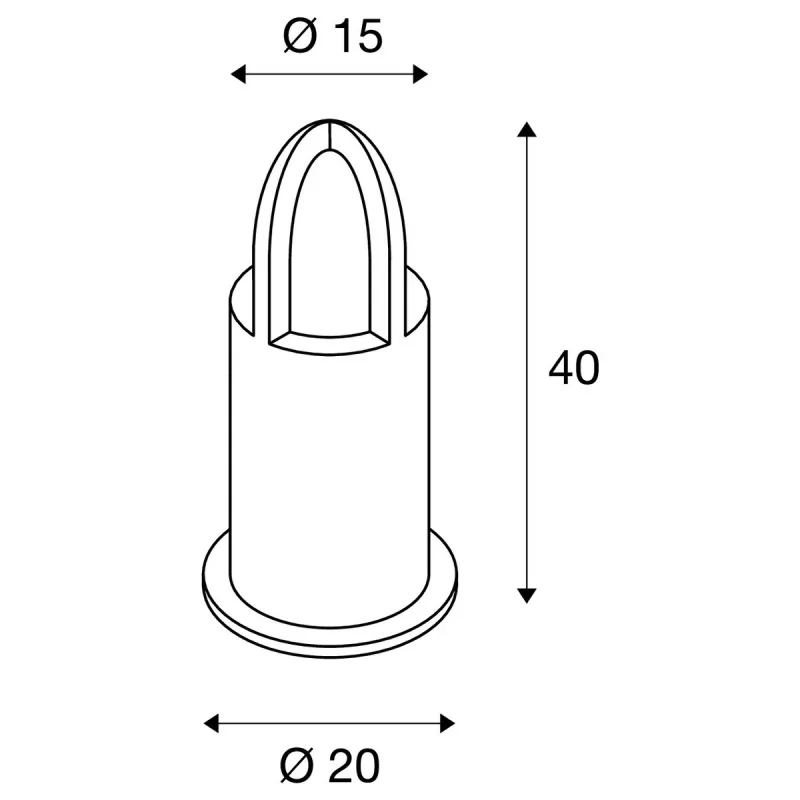 RUSTY® CONE 40, borne extérieure, rouille, E27, 11W max, IP54