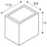 SITRA CUBE, applique extérieure, blanc, LED, 10W, 3000K, IP44