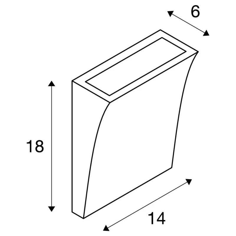 DELWA, applique extérieure, anthracite, LED, 10W, 3000K, IP44