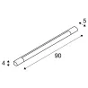 TRUKKO 90, applique intérieure, chrome, LED, 12W, 3000K, IP44