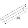 L-LINE 60, applique intérieure, argent, LED, 10W, 3000K, IP44