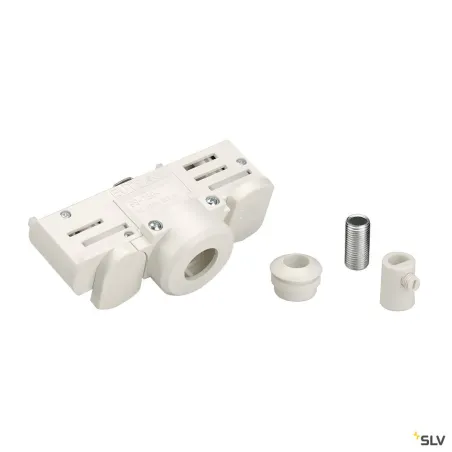 Adaptateur rail 3 allumages pour suspensions, intérieur, blanc