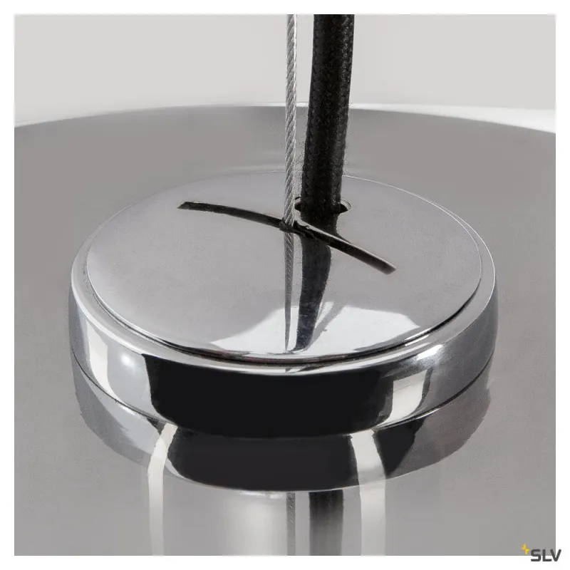 PANTILO CONVEX 40, suspension intérieure, chrome, E27, 40W max