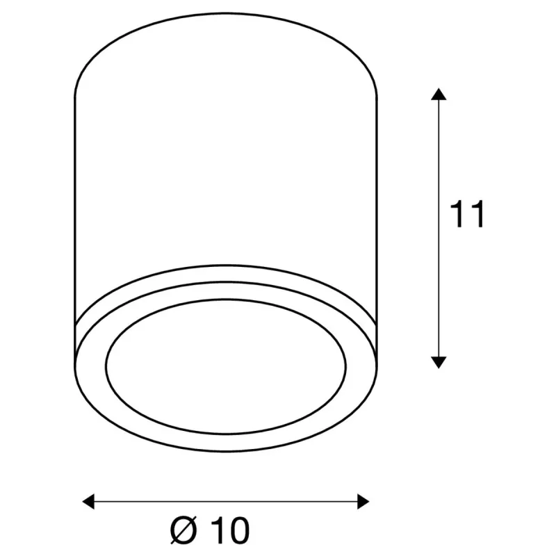 SITRA, plafonnier extérieur, blanc, GX53/TCR-TSE, 9W max, IP44