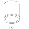 SITRA, plafonnier extérieur, blanc, GX53/TCR-TSE, 9W max, IP44