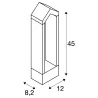 RASCALI 45, borne extérieure, anthracite, LED, 8W, 3000K, IP65