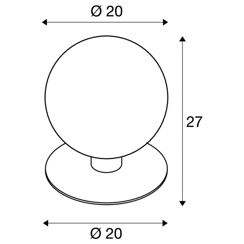 GLOO PURE 27, borne extérieure, anthracite, E27, 23W max, IP44