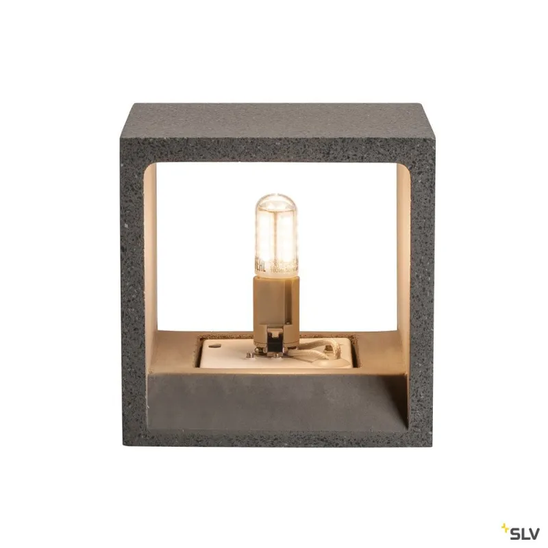 SOLID CUBE, applique intérieure, noir, G9/QT14, 25W max, béton