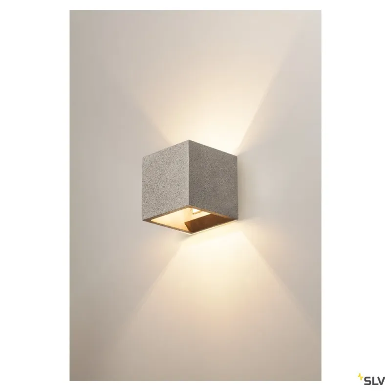 SOLID CUBE, applique intérieure, noir, G9/QT14, 25W max, béton